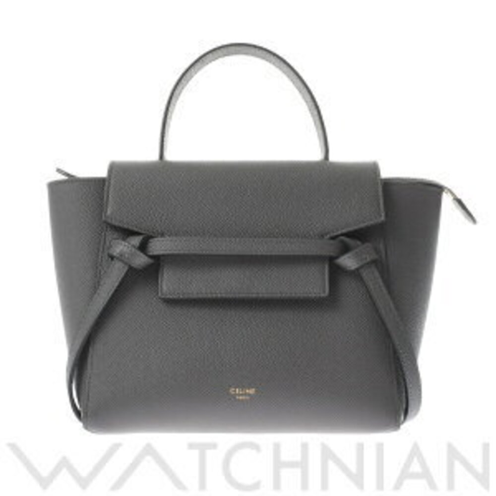 Celine Belt Bag Gray Grained Calfskin Handbag